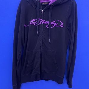 Ed Hardy zip up sweater